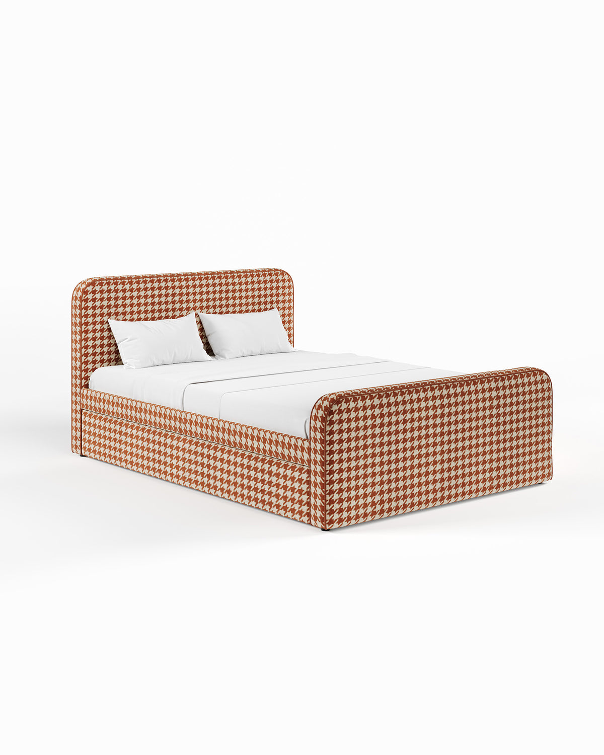 ARCHER UPHOLSTERED BED | PACTE | HOUNDSTOOTH