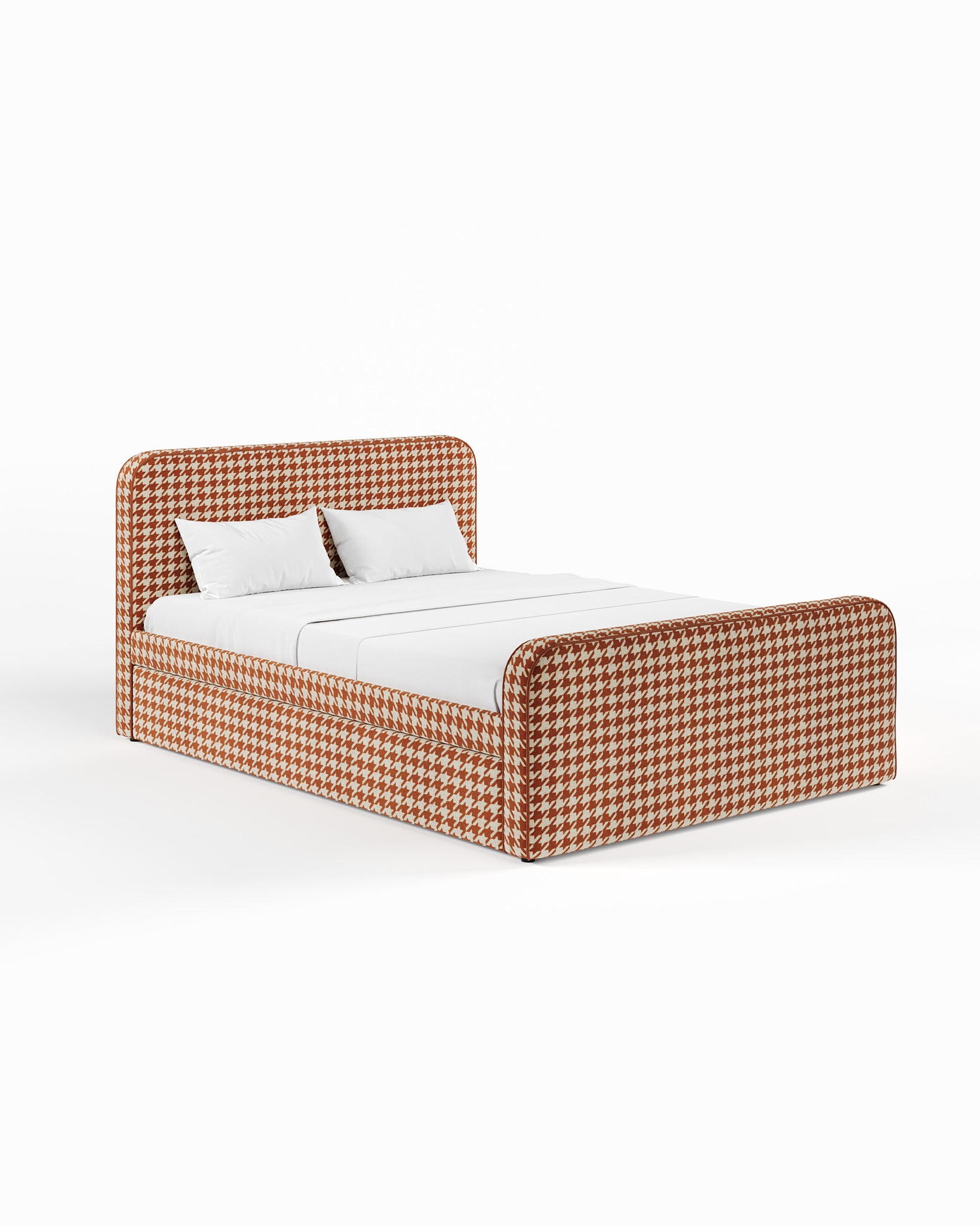 ARCHER UPHOLSTERED BED | PACTE | HOUNDSTOOTH