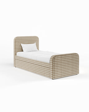 ARCHER UPHOLSTERED BED | PACTE | HOUNDSTOOTH
