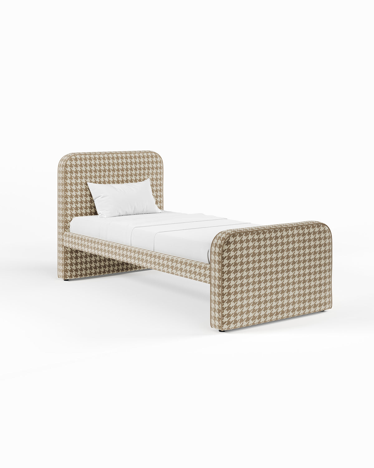ARCHER UPHOLSTERED BED | PACTE | HOUNDSTOOTH