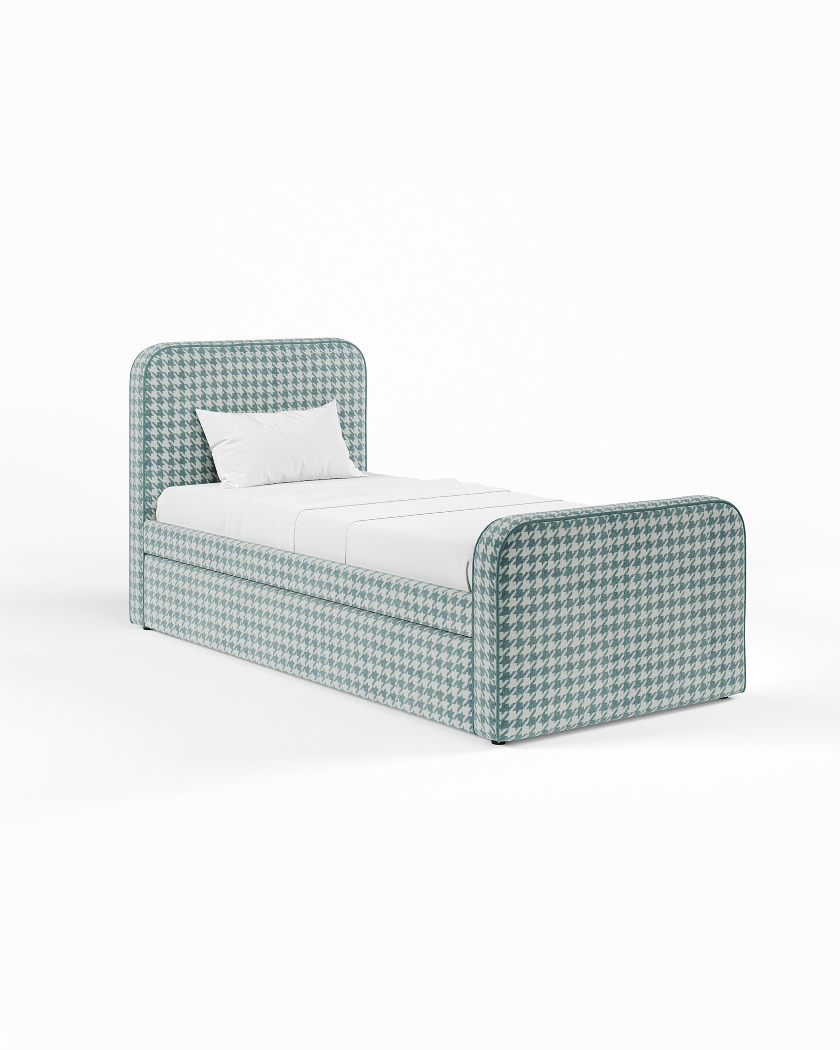 ARCHER UPHOLSTERED BED | PACTE | HOUNDSTOOTH