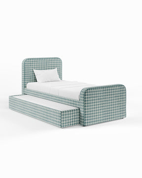 ARCHER UPHOLSTERED BED | PACTE | HOUNDSTOOTH