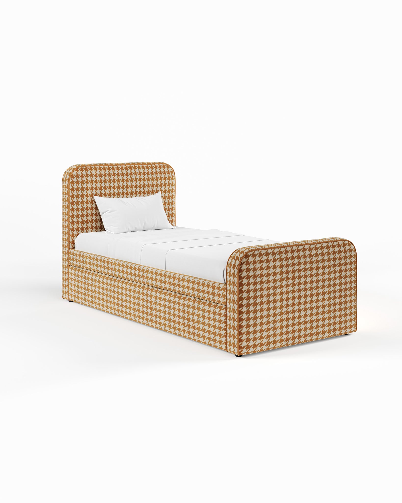 ARCHER UPHOLSTERED BED | PACTE | HOUNDSTOOTH