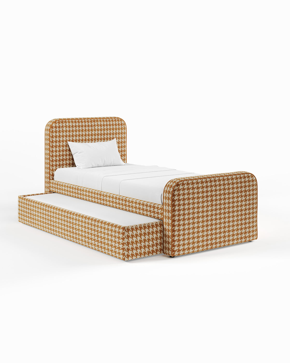 ARCHER UPHOLSTERED BED | PACTE | HOUNDSTOOTH