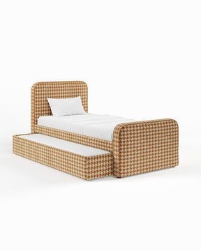 ARCHER UPHOLSTERED BED | PACTE | HOUNDSTOOTH
