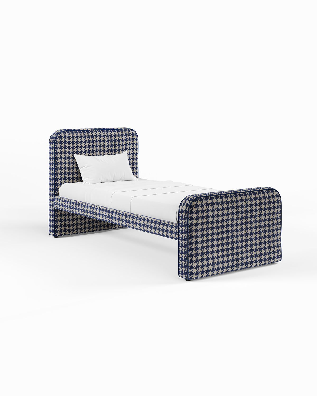 ARCHER UPHOLSTERED BED | PACTE | HOUNDSTOOTH