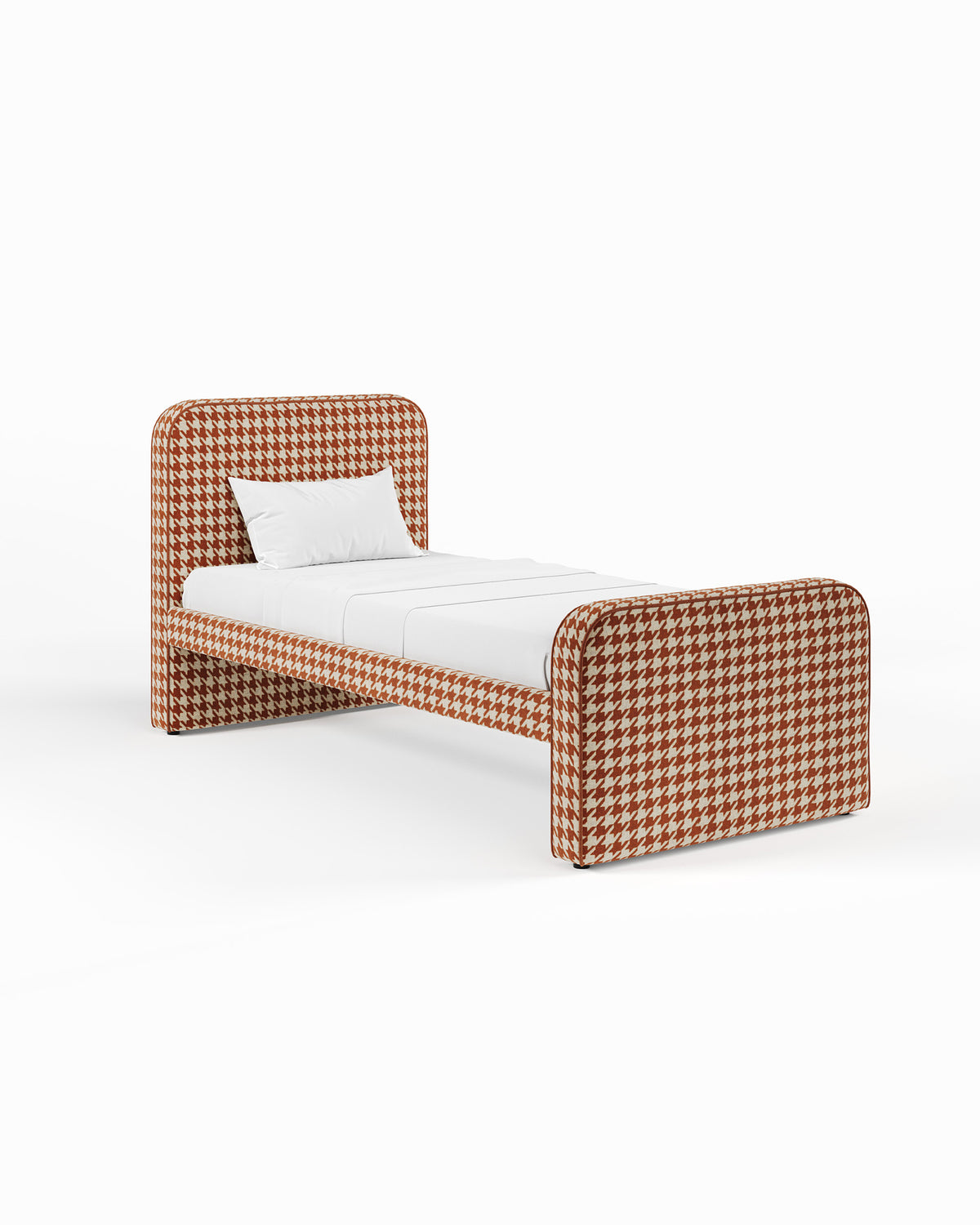ARCHER UPHOLSTERED BED | PACTE | HOUNDSTOOTH
