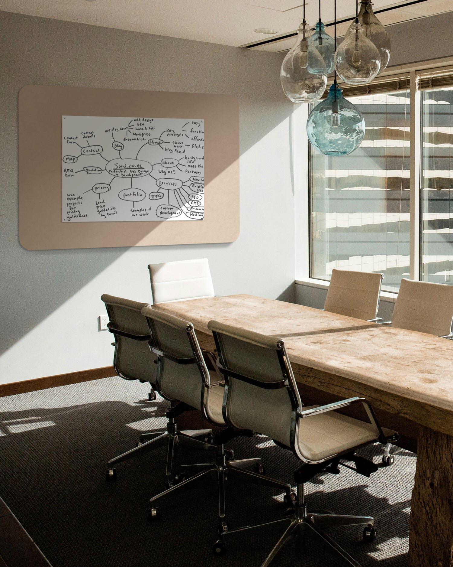 Pinboard | Curved Rectangle Felt Board