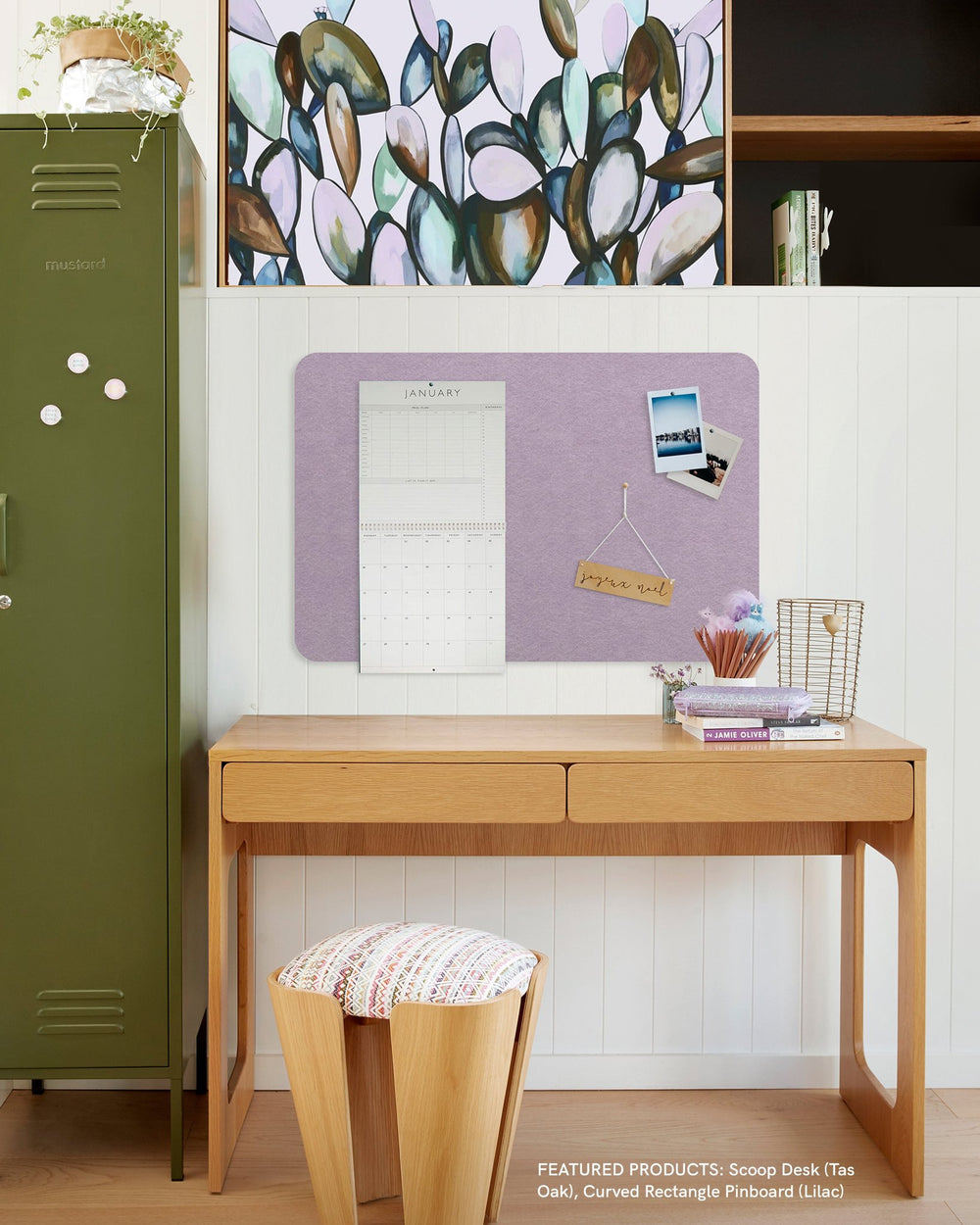Pointed Board Felt Pinboards | Curved Rectangle Frameless Designer Pinboard