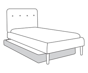 SCOOP UPHOLSTERED TRUNDLE