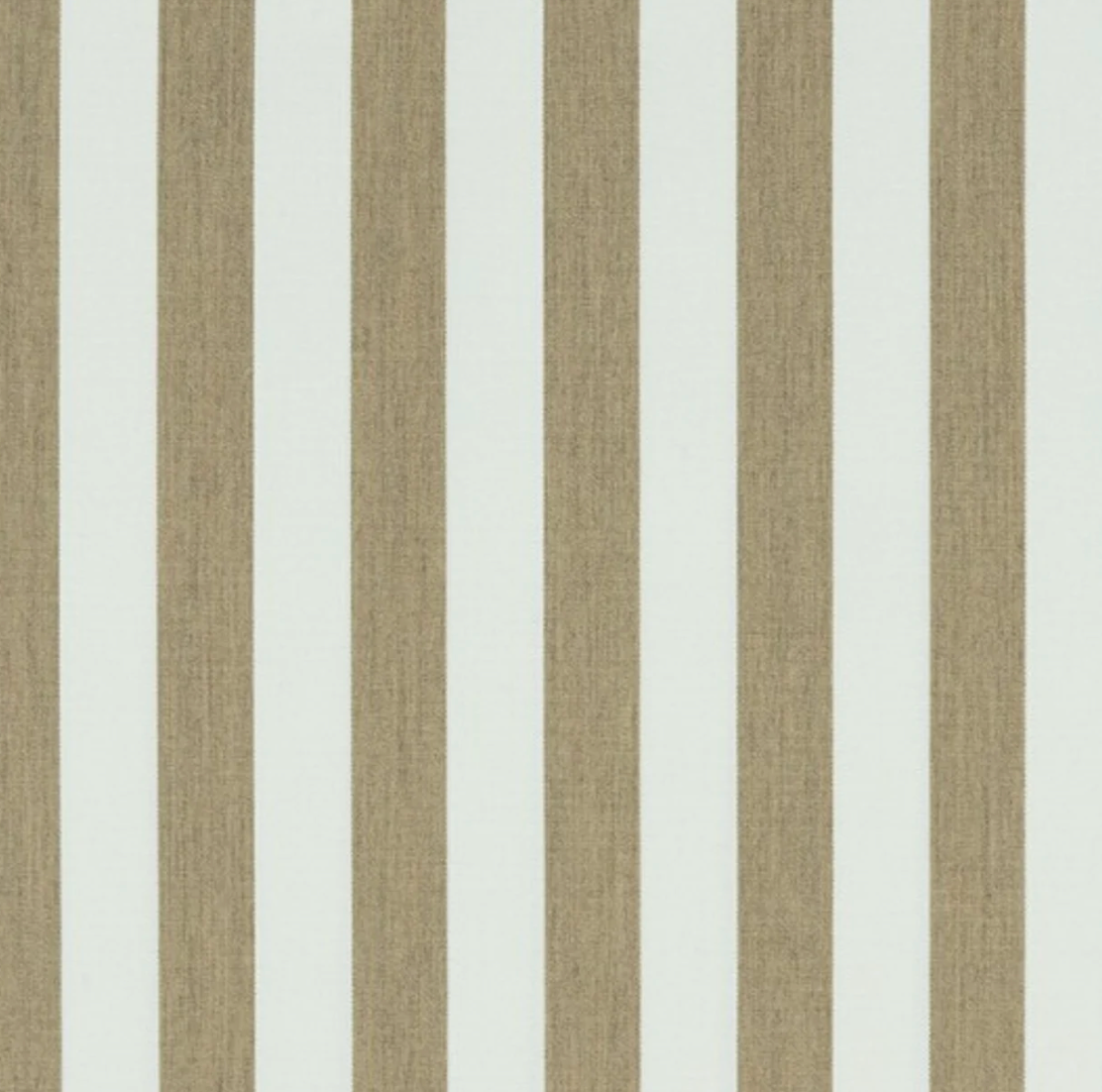 Natural and White Striped fabric. Zepel Fabric by Christian Fischbacher Sunrise 537 (natural).