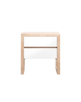 COLOUR BOX TIMBER BEDSIDE TABLE  |  2 DRAWER WHITEWASH