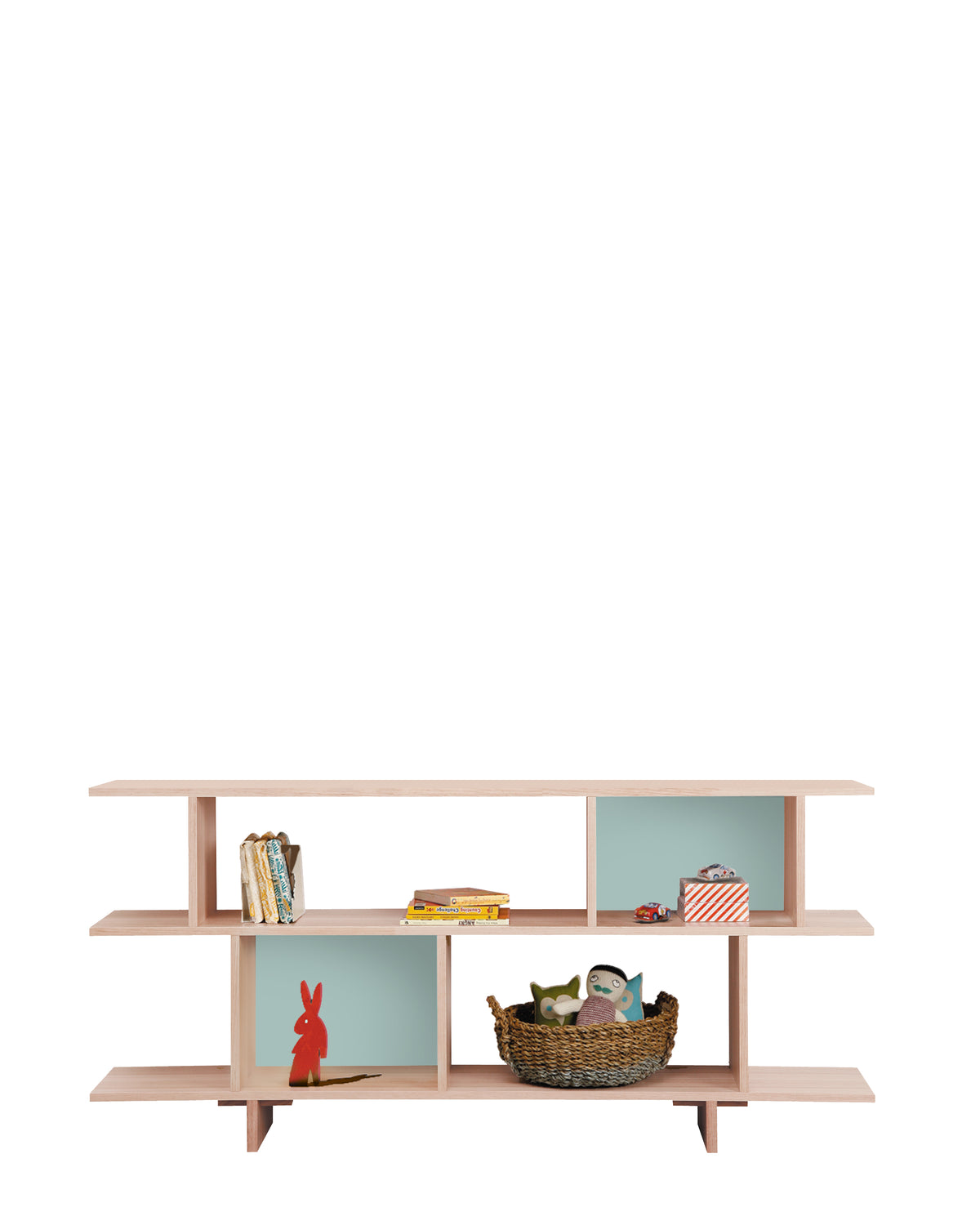 NED TIMBER BOOKCASE 2 TIERED