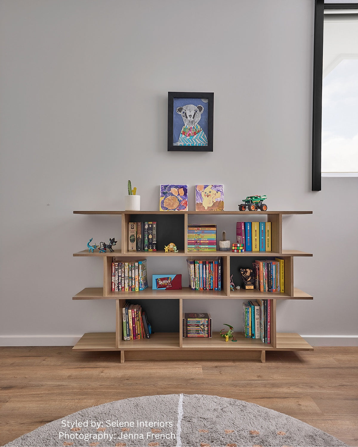 NED TIMBER BOOKCASE 3 TIERED