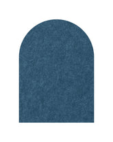 Denim Arch Bulletin Board, a rich blue felt board, offering a stylish and functional way to display notes and reminders.