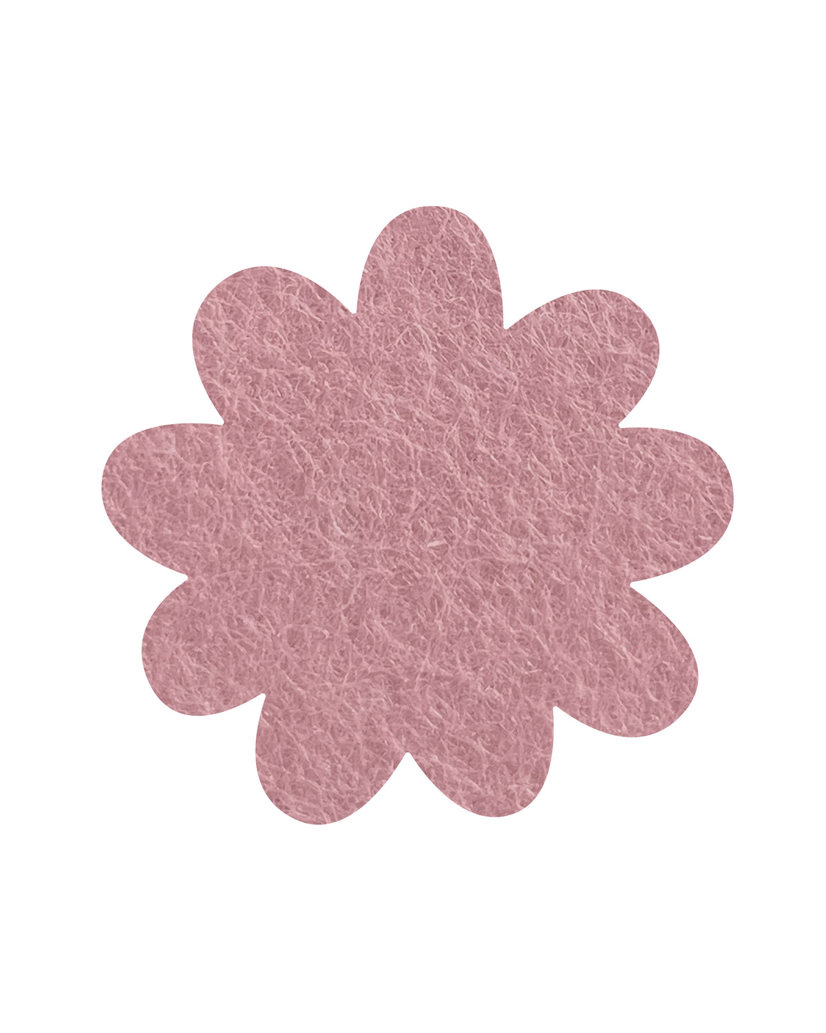 Pink daisy shaped pinboard on a white background
