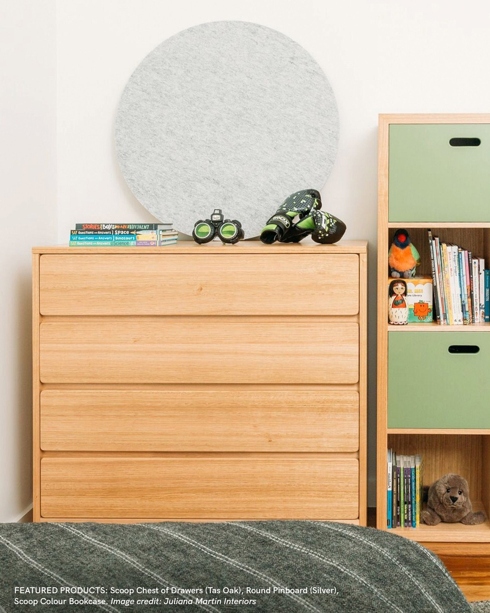 SCOOP TIMBER CHEST OF DRAWERS