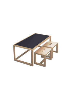The Chalk Play Table is a versatile table and chair set for your kids to create, eat, sit, play and draw at. With a chalkboard table top for fun chalkie playtime actives, this kid's play table is versatile and encourages creativity and learning. Available in 2 sizes.