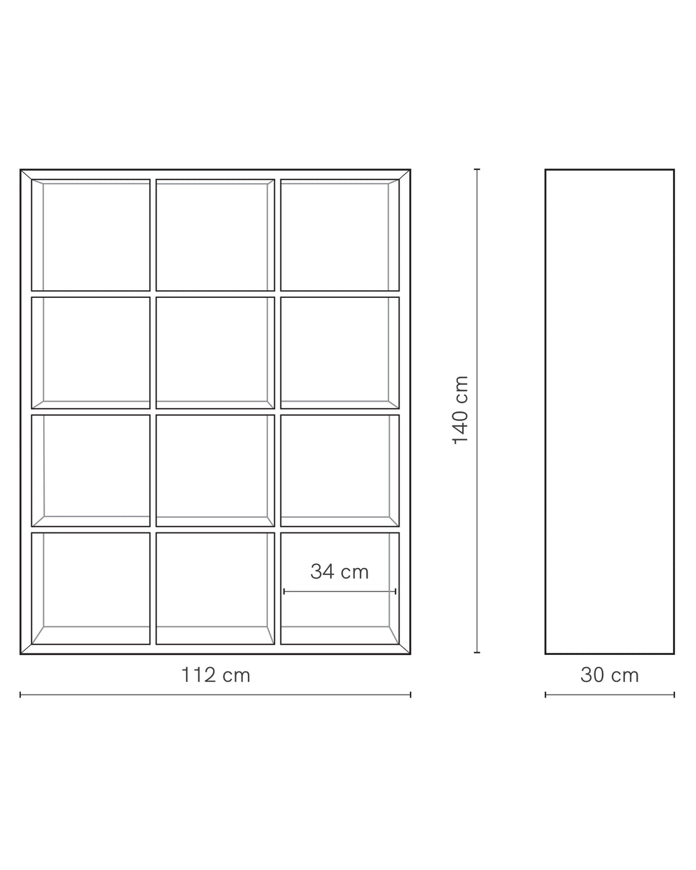 Scoop Timber Bookcase Shell