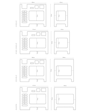 SCOOP TIMBER BUNK BED | LEFT