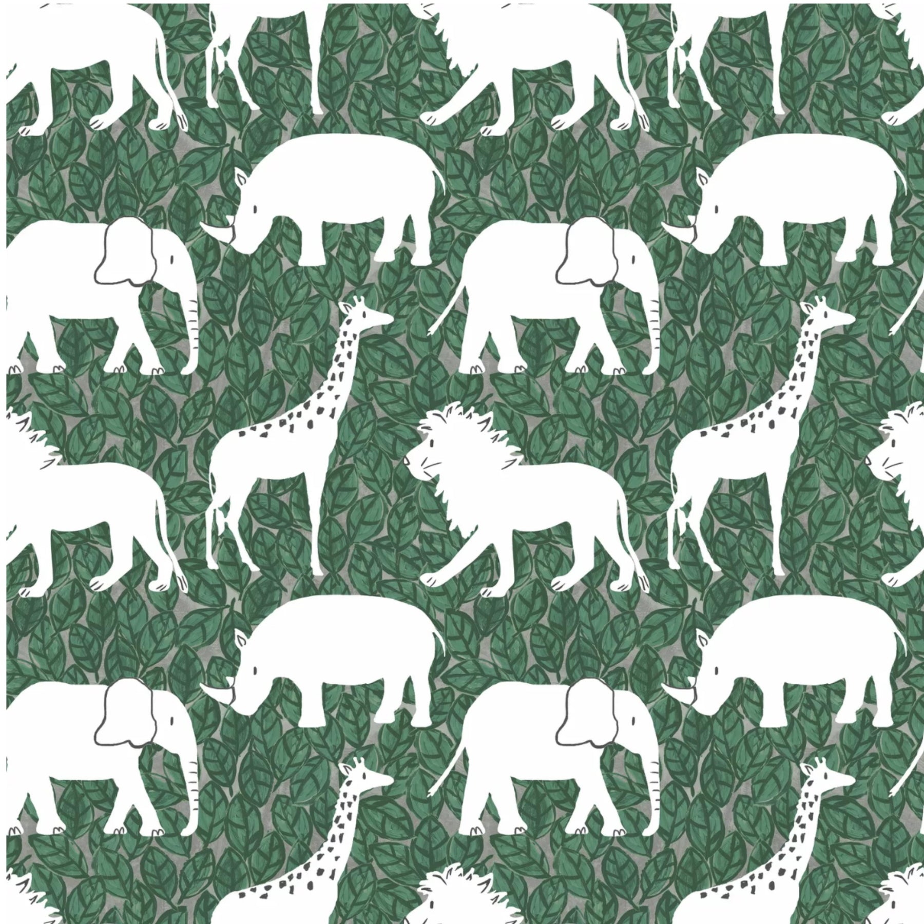 This gorgeous classic print featuring a range of jungle animals, is perfect for kids interiors.  Order your FREE fabric swatch today!