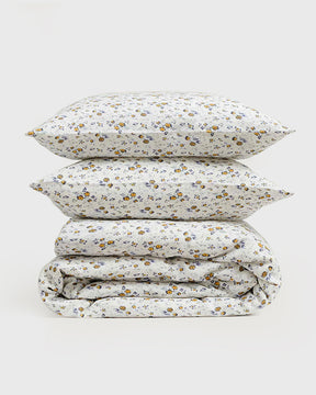 100% LINEN SUMMER FLORAL DUVET SET