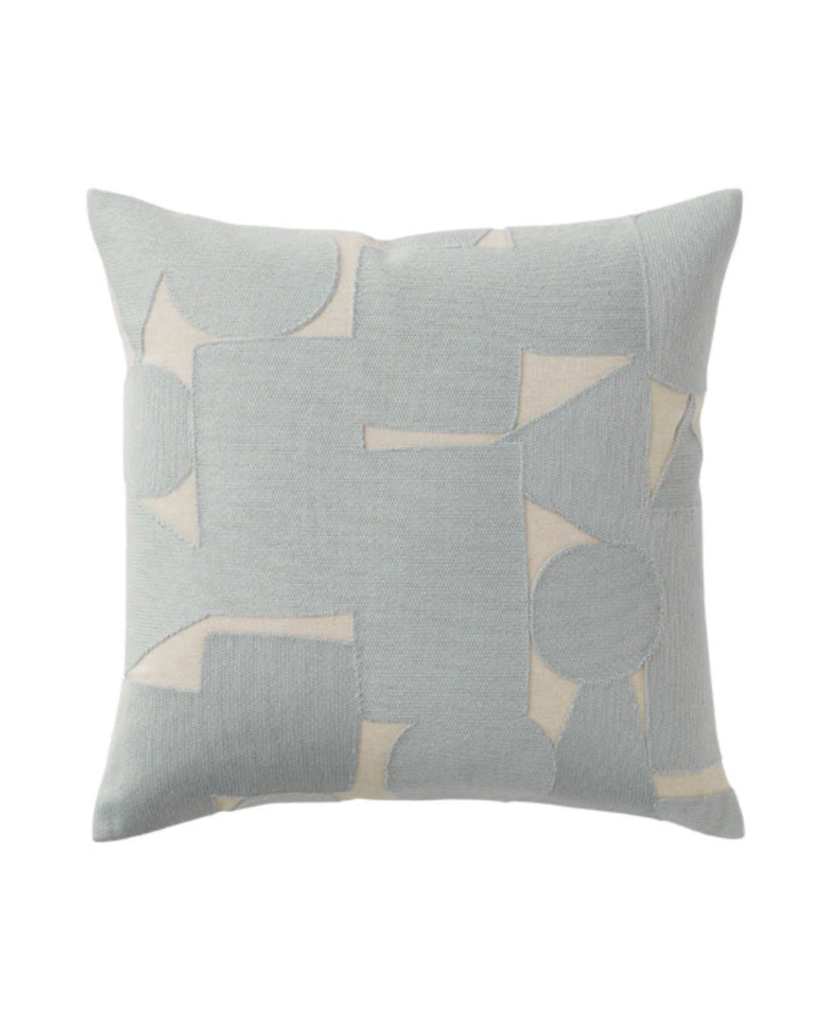 The Abel Filled Cushion Laurel by Weave embraces a unique, artisanal look. Featuring a collage effect of rudimental shapes, the cushion will bring a calming and dependable aesthetic. The soft Laurel colourway is perfect for styling soft and tranquil environment. 50cm X 50cm