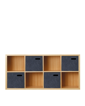 SCOOP TIMBER BOOKCASE SHELL |  8 CUBE HORIZONTAL