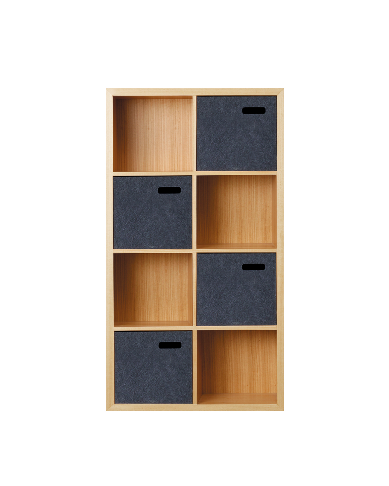 SCOOP TIMBER BOOKCASE SHELL  |  8 CUBE VERTICAL