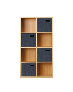 SCOOP TIMBER BOOKCASE SHELL  |  8 CUBE VERTICAL