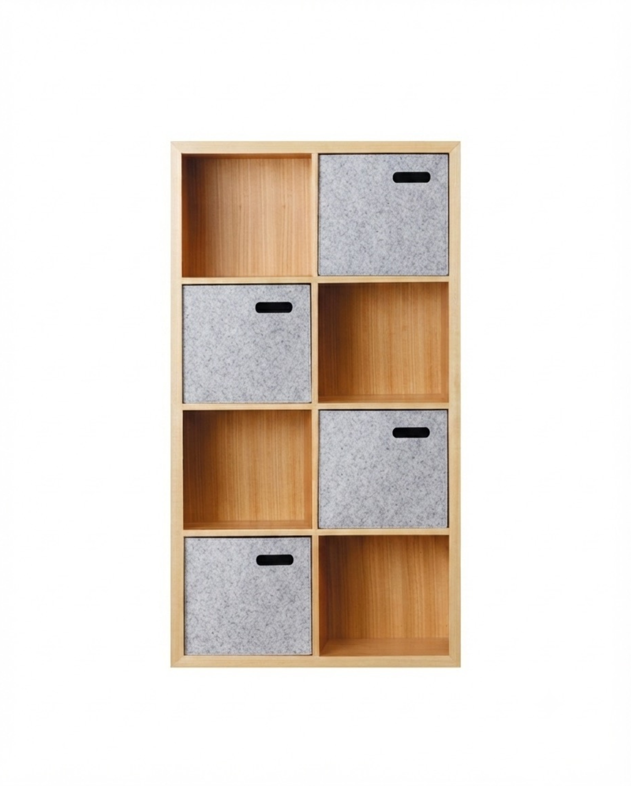 SCOOP TIMBER BOOKCASE SHELL  |  8 CUBE VERTICAL