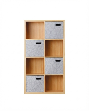 SCOOP TIMBER BOOKCASE SHELL  |  8 CUBE VERTICAL