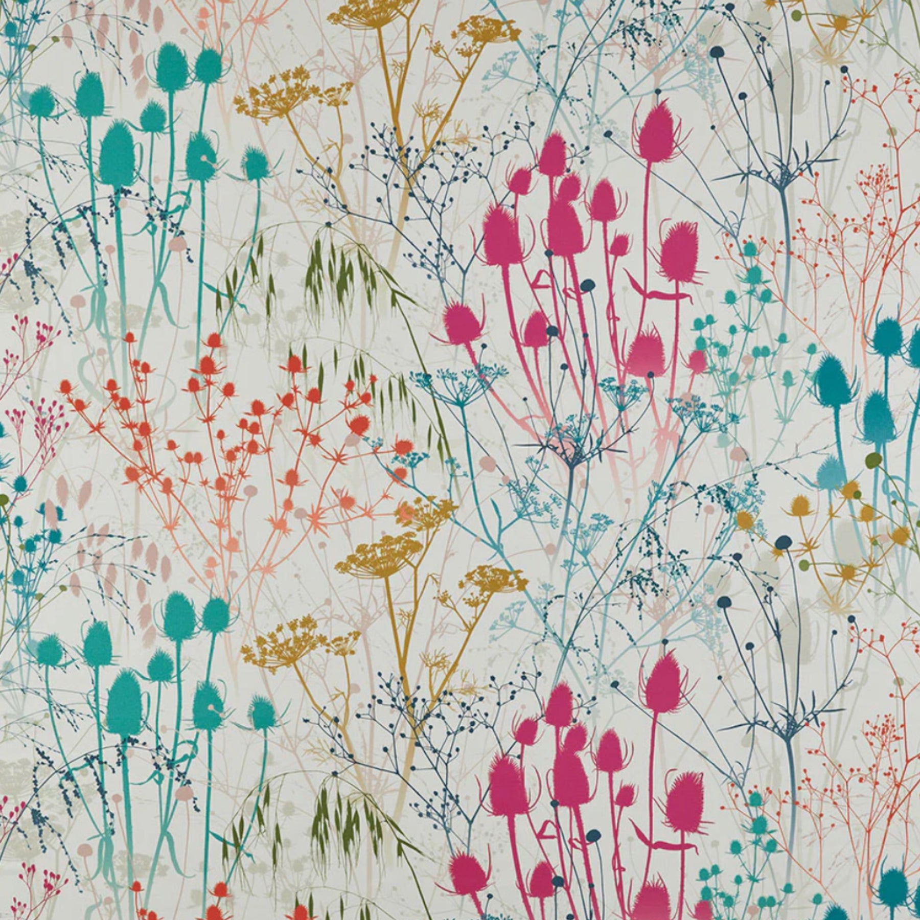 Artist Clarissa Hulse’s latest luxury fabric &nbsp;collection is an invitation to wander into a magical Wiltshire Garden - where wildflowers and seedheads glow against luminous, open skies. The perfect floral fabric to create an amazing kids. bedroom. The perfect floral to bring life into kids interiors.