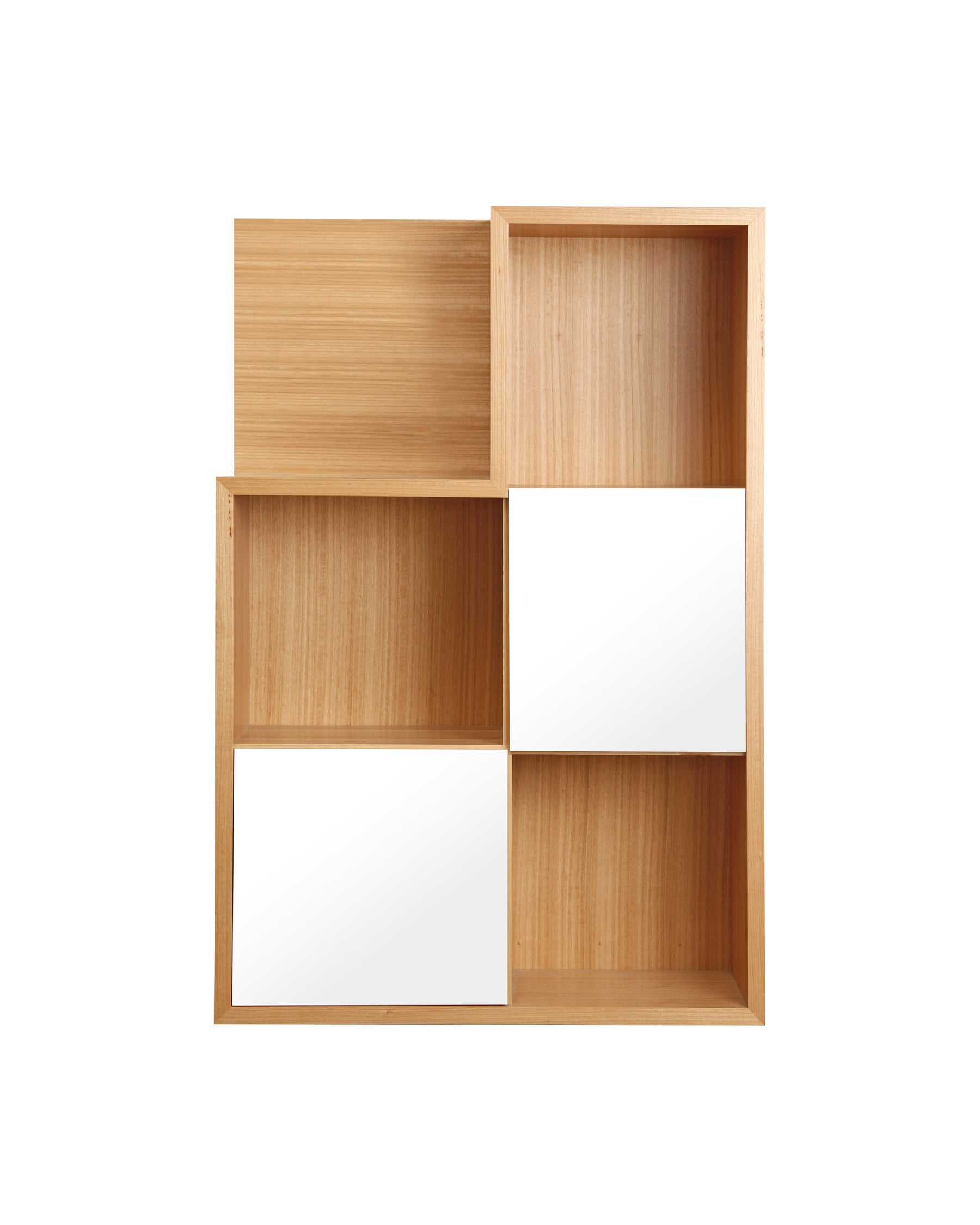 Colour Box Bookcase features a timber frame which encases itself around four generously sized open cavities (for the tallest of books) plus two hinged painted doors, top opens to right and bottom opens to left. Designed to perfectly co-ordinate with our Colour Box collection of kid's furniture.