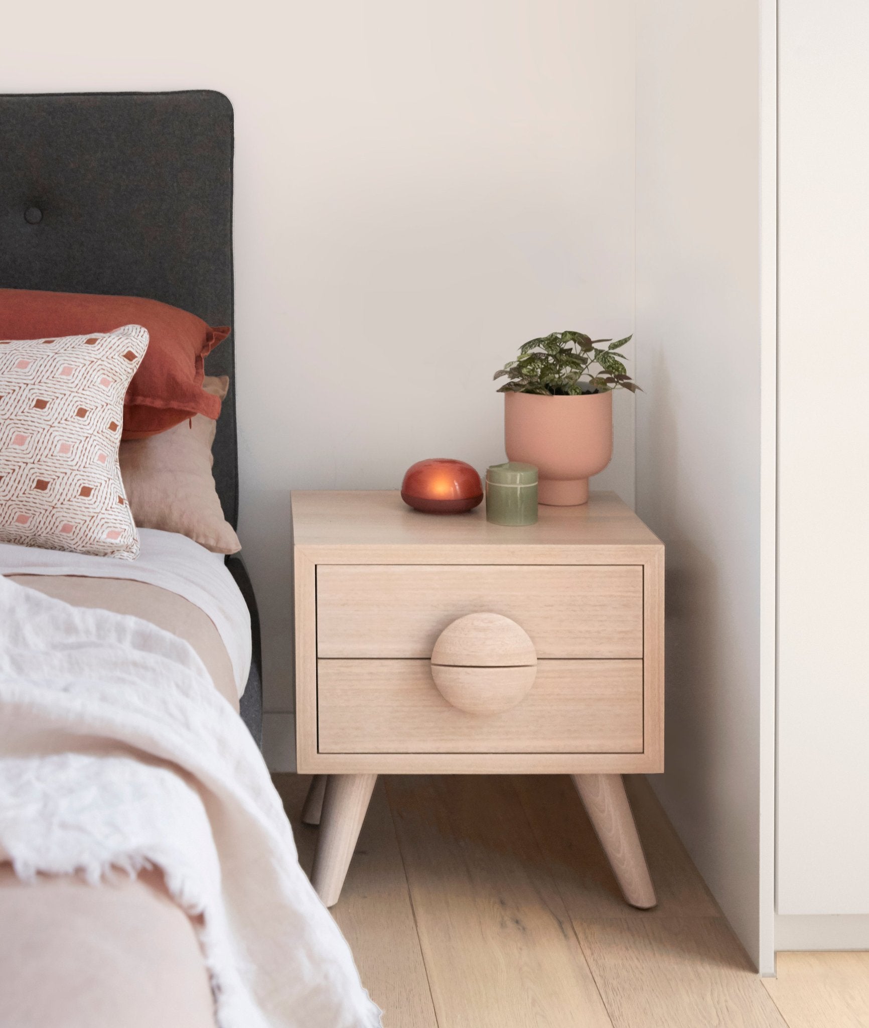 CHARLIE TIMBER BEDSIDE TABLE