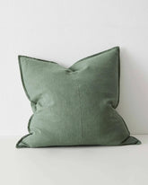 The Como Linen Cushion, colour Juniper, is made from the highest quality European linen which is stonewashed to create a luxuriously soft vintage feel. 