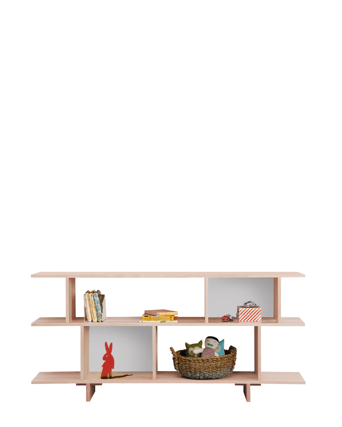 NED TIMBER BOOKCASE 2 TIERED