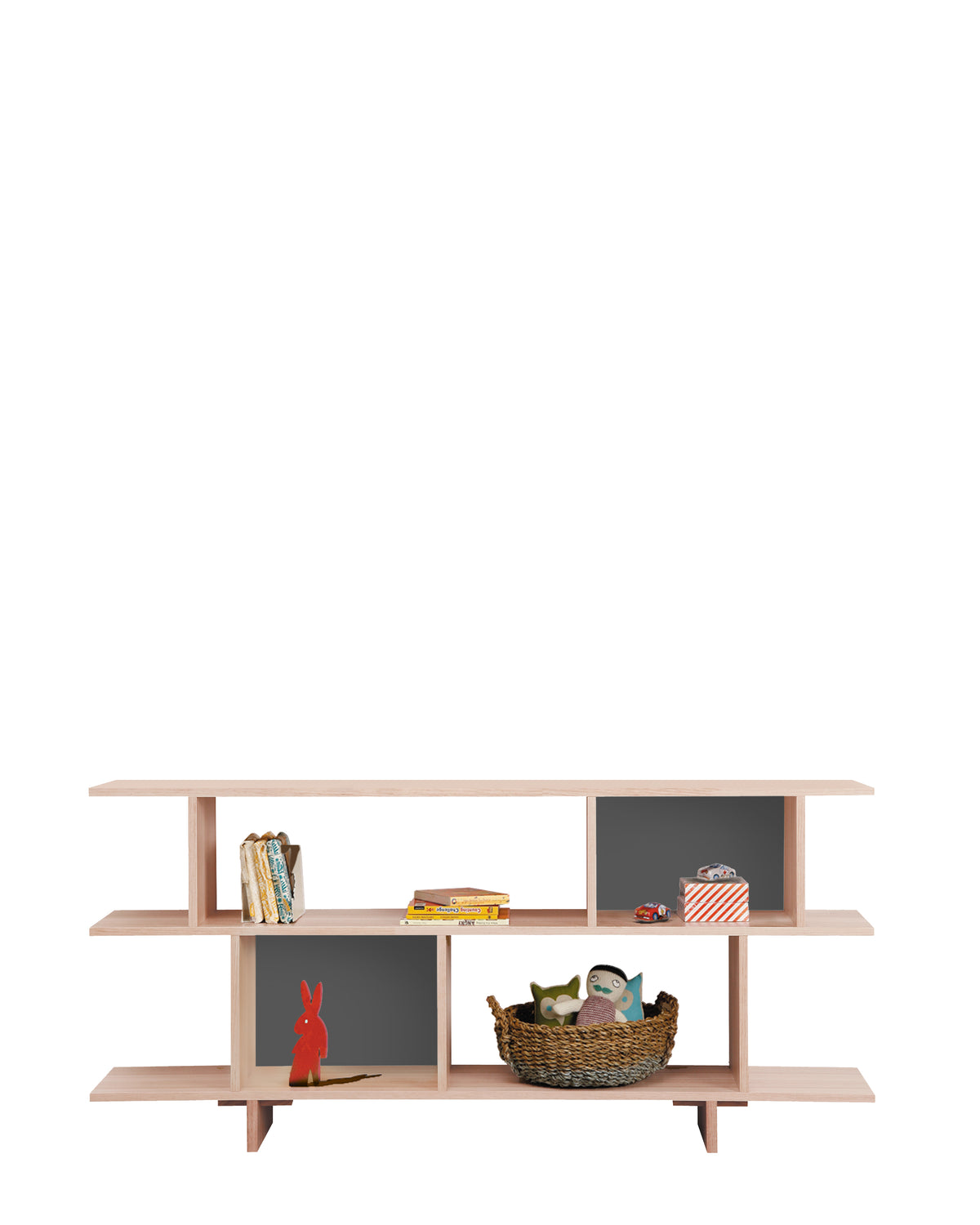 NED TIMBER BOOKCASE 2 TIERED