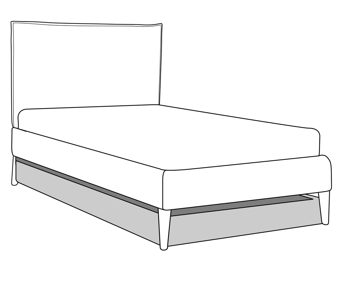 The Noa Upholstered Trundle Bed is perfect for kids' sleepovers. Designed to sit perfectly under the Noa Upholstered Bed when not in use, and rolled out when guests arrive.    This trundle fits the entire space under the bed of the corresponding bed size. Built with hidden castors, the trundle glides out easily from either side of the bed.