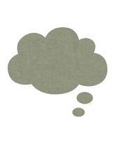 Sage Thought Bubble Pin Board in a muted green hue, offering a stylish and practical way to display reminders and artwork.