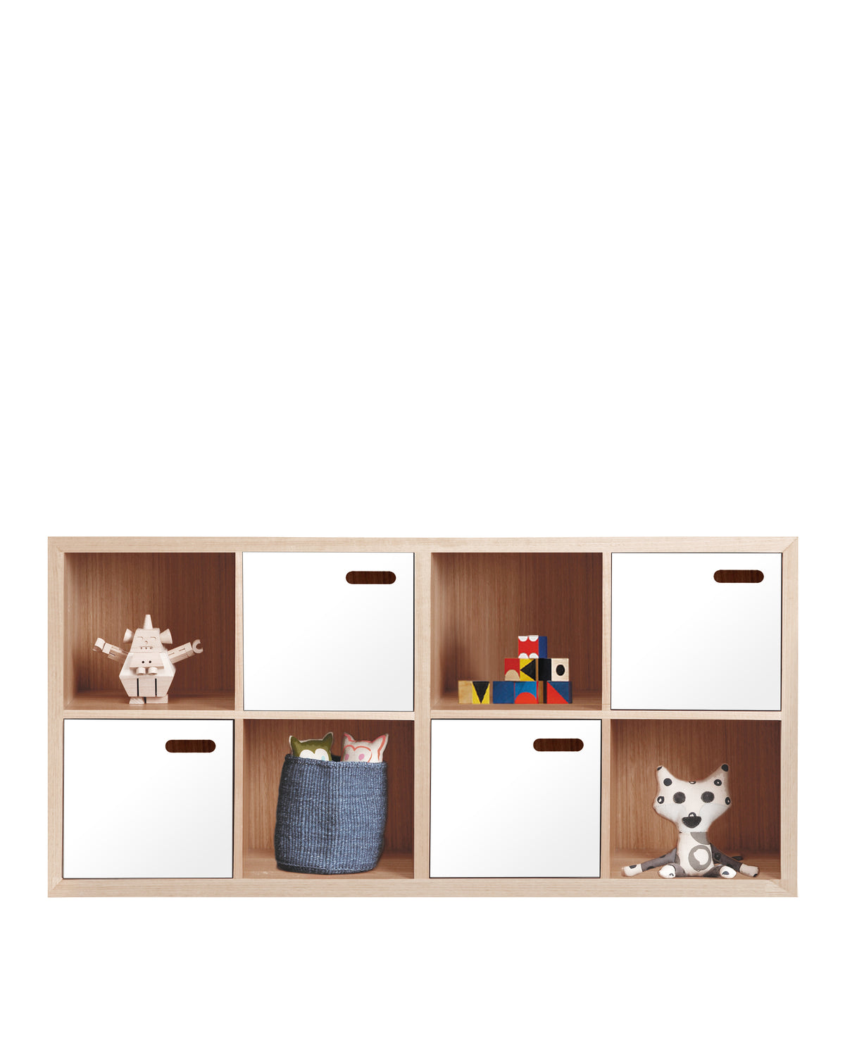 SCOOP COLOUR TIMBER BOOKCASE | 8 CUBE HORIZONTAL