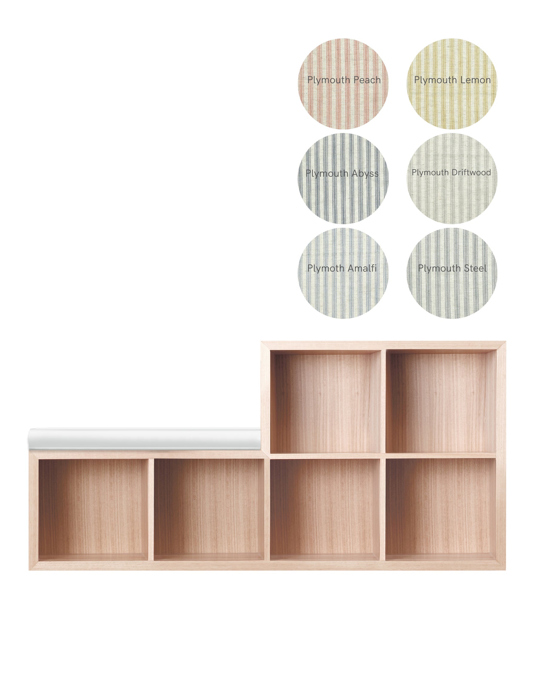 SCOOP BOOKCASE SHELL |  6 CUBE RIGHT
